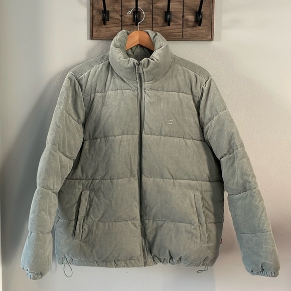 Levi’s Bubble Corduroy Puffer Court Sage Green size XL - Picture 4 of 9